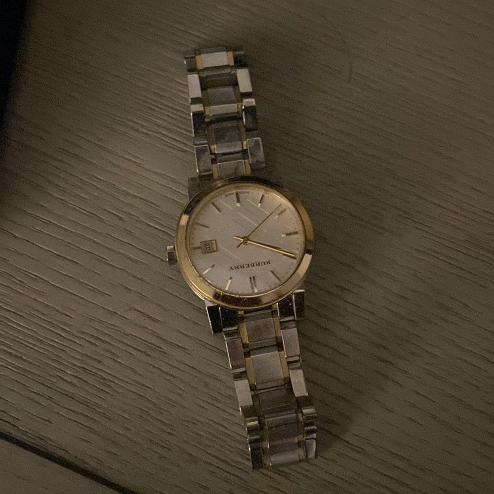 Burberry two tone watch